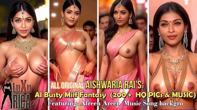 Aishwarya Rai ai saree deepfake video hot blouse boobs porn