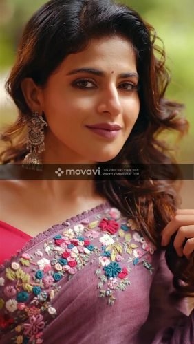 Iswarya Menon Sizzles in Low Neck Blouse