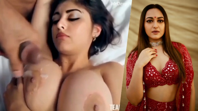 on Sonakshi Sinha deepfake nude boobs blacked video Black