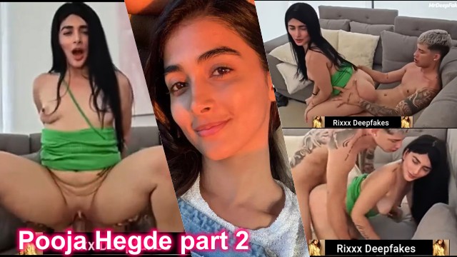 Pooja Hegde fucking sex ass style couch doggy deepfake