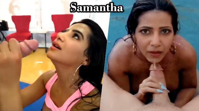 Samantha gym swimming wet blowjob naked sex sucking pool
