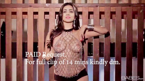 Shriya Saran deepfake transparent pressing dress fishnet