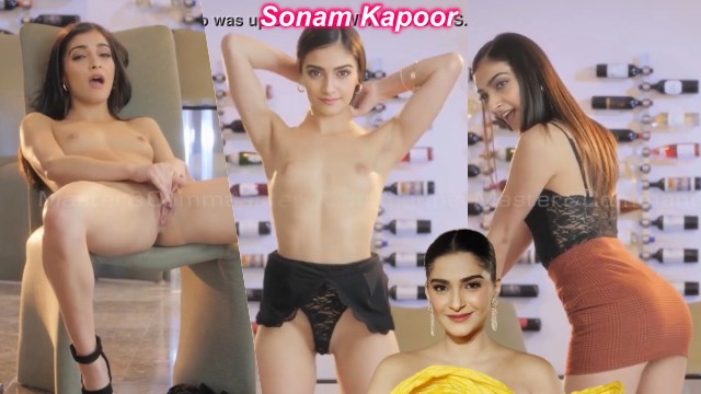 Sonam Kapoor small boobs fingering deepfake pussy striptease